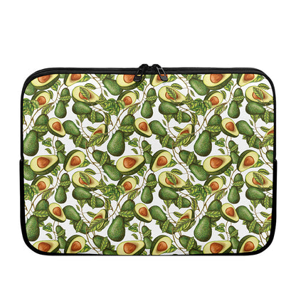 Avocado Cut In Half Drawing Print Laptop Sleeve