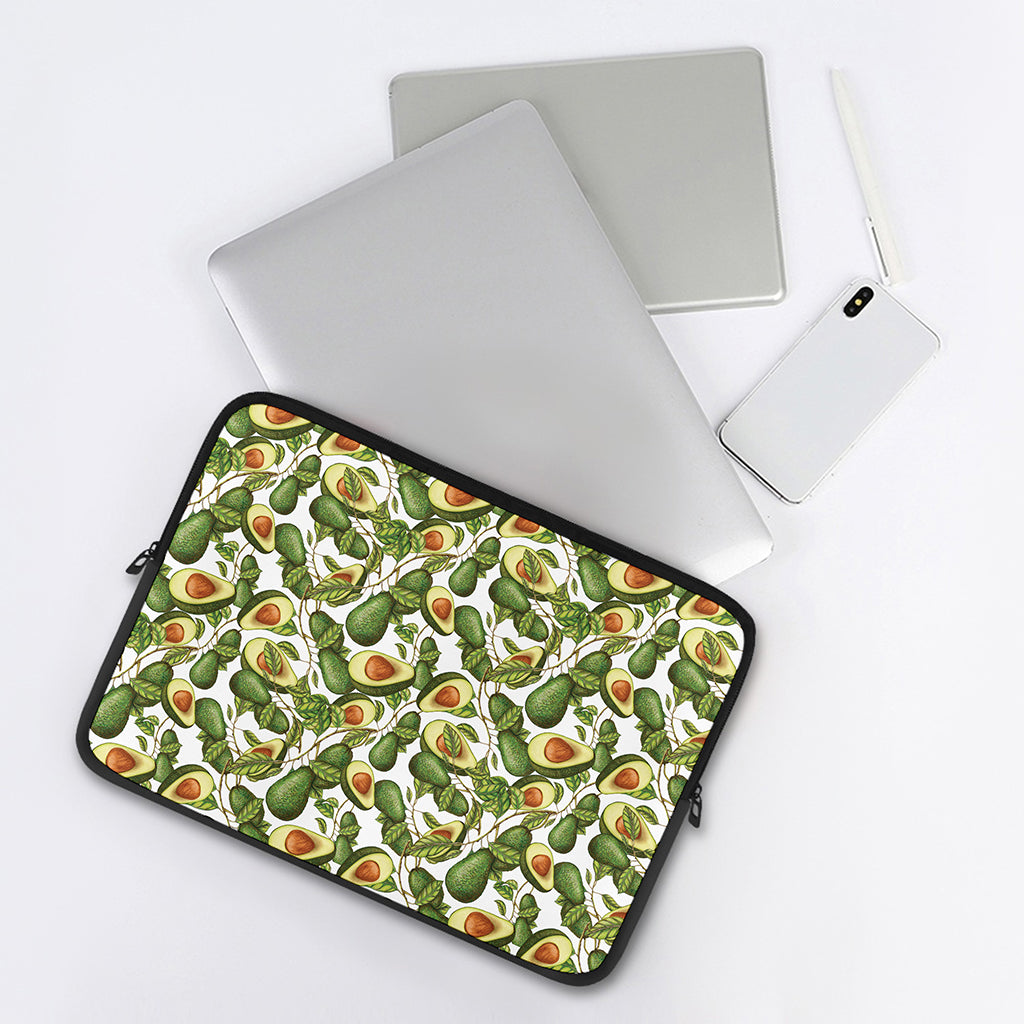 Avocado Cut In Half Drawing Print Laptop Sleeve