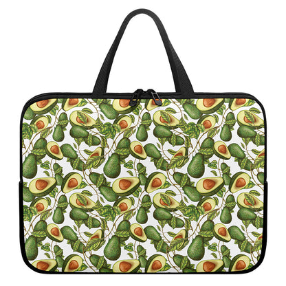 Avocado Cut In Half Drawing Print Laptop Sleeve With Handle