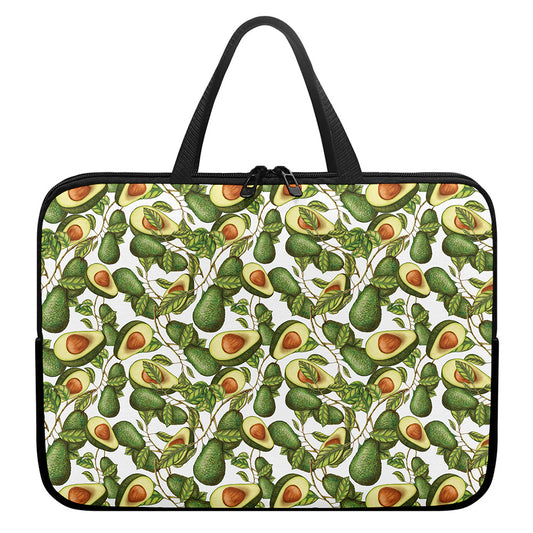 Avocado Cut In Half Drawing Print Laptop Sleeve With Handle