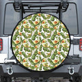 Avocado Cut In Half Drawing Print Leather Spare Tire Cover