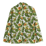 Avocado Cut In Half Drawing Print Men's Cotton Blazer