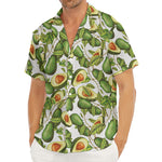 Avocado Cut In Half Drawing Print Men's Deep V-Neck Shirt