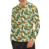 Avocado Cut In Half Drawing Print Men's Long Sleeve Rash Guard