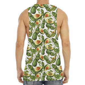 Avocado Cut In Half Drawing Print Men's Muscle Tank Top