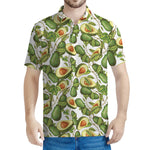 Avocado Cut In Half Drawing Print Men's Polo Shirt