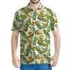 Avocado Cut In Half Drawing Print Men's Polo Shirt