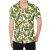 Avocado Cut In Half Drawing Print Men's Shirt