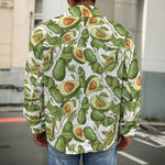 Avocado Cut In Half Drawing Print Men's Shirt Jacket