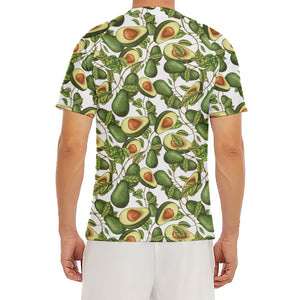 Avocado Cut In Half Drawing Print Men's Short Sleeve Rash Guard