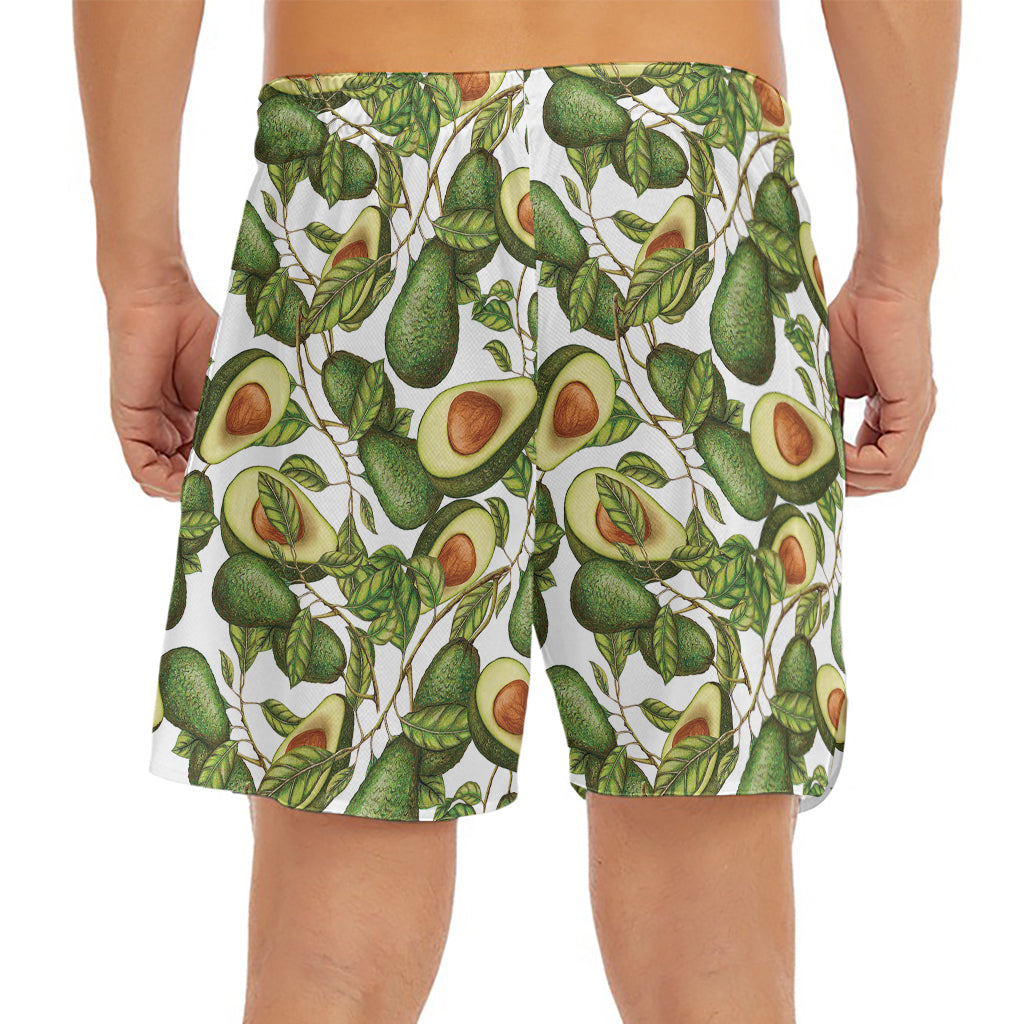 Avocado Cut In Half Drawing Print Men's Split Running Shorts