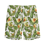 Avocado Cut In Half Drawing Print Men's Sports Shorts