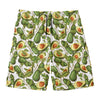 Avocado Cut In Half Drawing Print Men's Swim Trunks