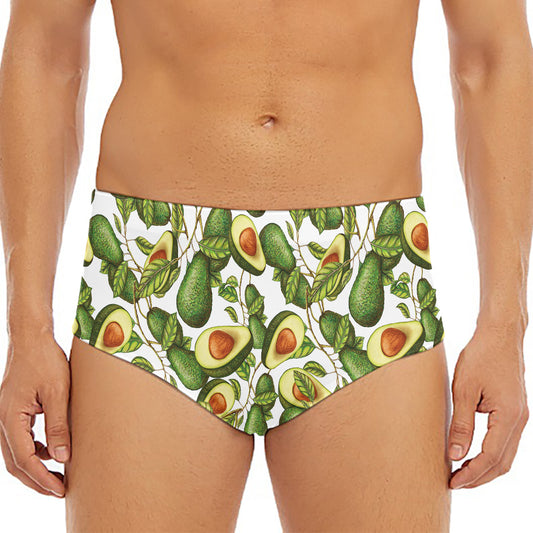 Avocado Cut In Half Drawing Print Men's Triangle Swim Briefs