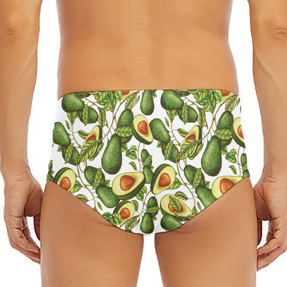 Avocado Cut In Half Drawing Print Men's Triangle Swim Briefs