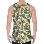 Avocado Cut In Half Drawing Print Men's Velvet Tank Top