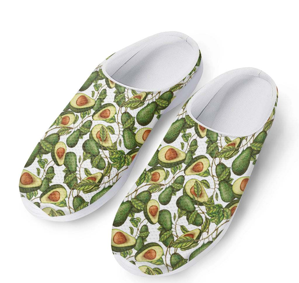 Avocado Cut In Half Drawing Print Mesh Casual Shoes