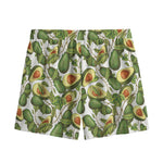 Avocado Cut In Half Drawing Print Mesh Shorts