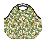 Avocado Cut In Half Drawing Print Neoprene Lunch Bag