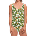 Avocado Cut In Half Drawing Print One Piece Swimsuit