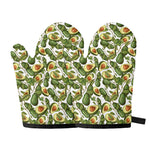 Avocado Cut In Half Drawing Print Oven Mitts