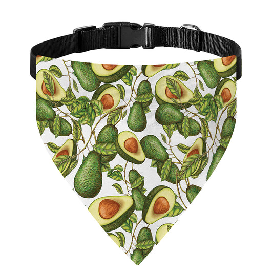 Avocado Cut In Half Drawing Print Over The Collar Dog Bandana