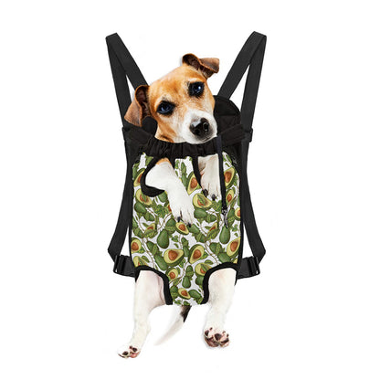 Avocado Cut In Half Drawing Print Pet Carrier Backpack