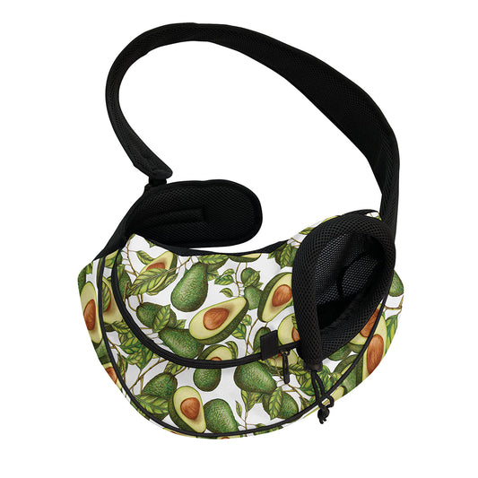 Avocado Cut In Half Drawing Print Pet Sling Carrier