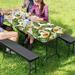 Avocado Cut In Half Drawing Print Picnic Table Cover