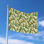 Avocado Cut In Half Drawing Print Polyester Flag