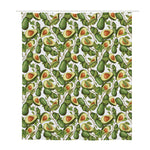 Avocado Cut In Half Drawing Print Polyester Shower Curtain