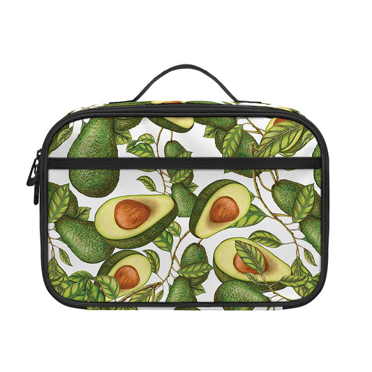 Avocado Cut In Half Drawing Print Portable Lunch Bag