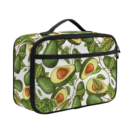 Avocado Cut In Half Drawing Print Portable Lunch Bag
