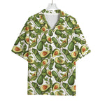 Avocado Cut In Half Drawing Print Rayon Hawaiian Shirt