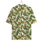 Avocado Cut In Half Drawing Print Rayon Hawaiian Shirt