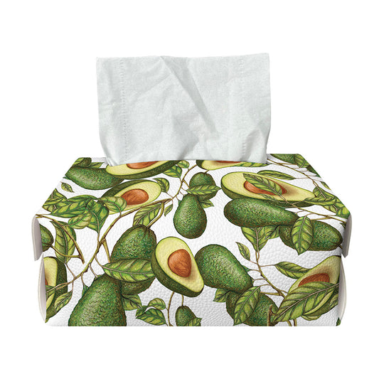 Avocado Cut In Half Drawing Print Rectangle Tissue Box Cover