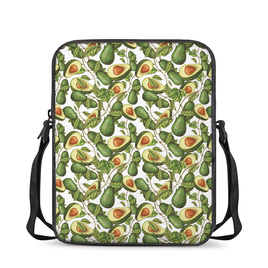 Avocado Cut In Half Drawing Print Rectangular Crossbody Bag