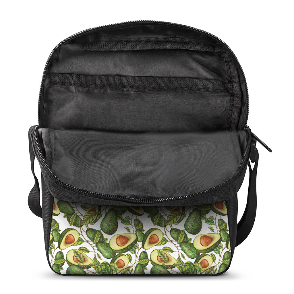 Avocado Cut In Half Drawing Print Rectangular Crossbody Bag