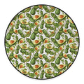 Avocado Cut In Half Drawing Print Round Floor Mat
