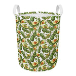 Avocado Cut In Half Drawing Print Round Laundry Basket