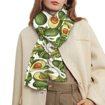 Avocado Cut In Half Drawing Print Scarf