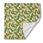 Avocado Cut In Half Drawing Print Silk Bandana