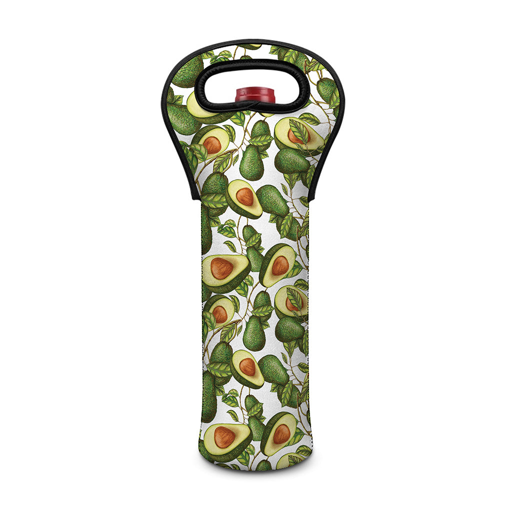 Avocado Cut In Half Drawing Print Single Neoprene Wine Tote