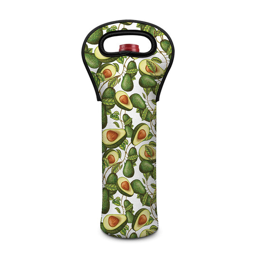 Avocado Cut In Half Drawing Print Single Neoprene Wine Tote