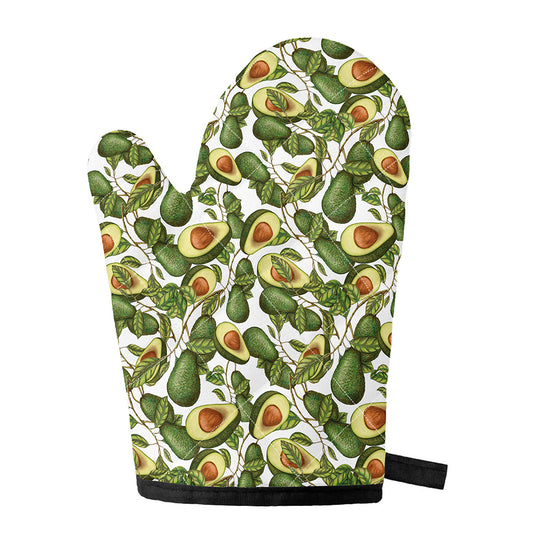 Avocado Cut In Half Drawing Print Single Oven Mitt