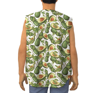 Avocado Cut In Half Drawing Print Sleeveless Baseball Jersey