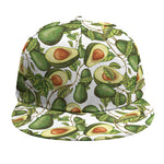Avocado Cut In Half Drawing Print Snapback Cap