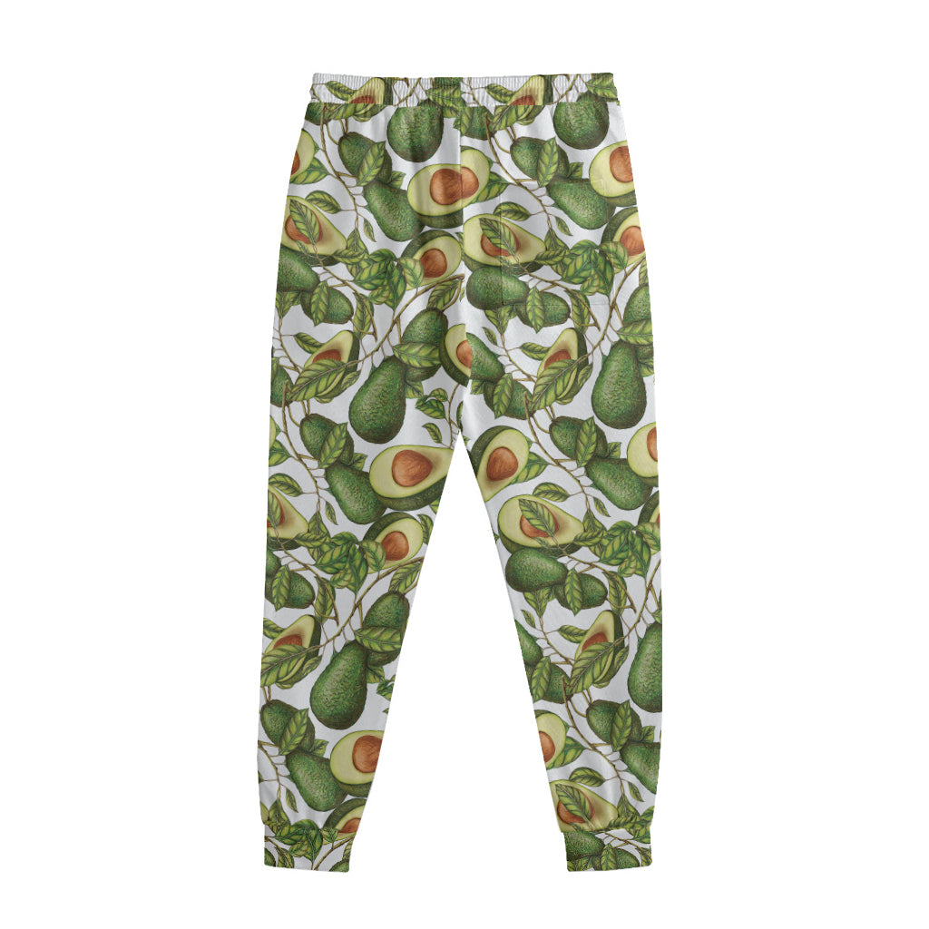 Avocado Cut In Half Drawing Print Sweatpants