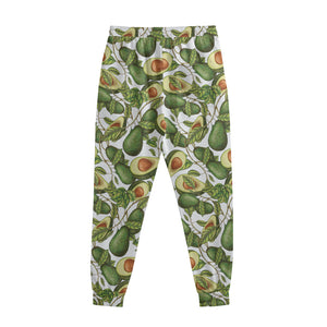 Avocado Cut In Half Drawing Print Sweatpants