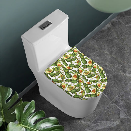Avocado Cut In Half Drawing Print Toilet Lid Cover